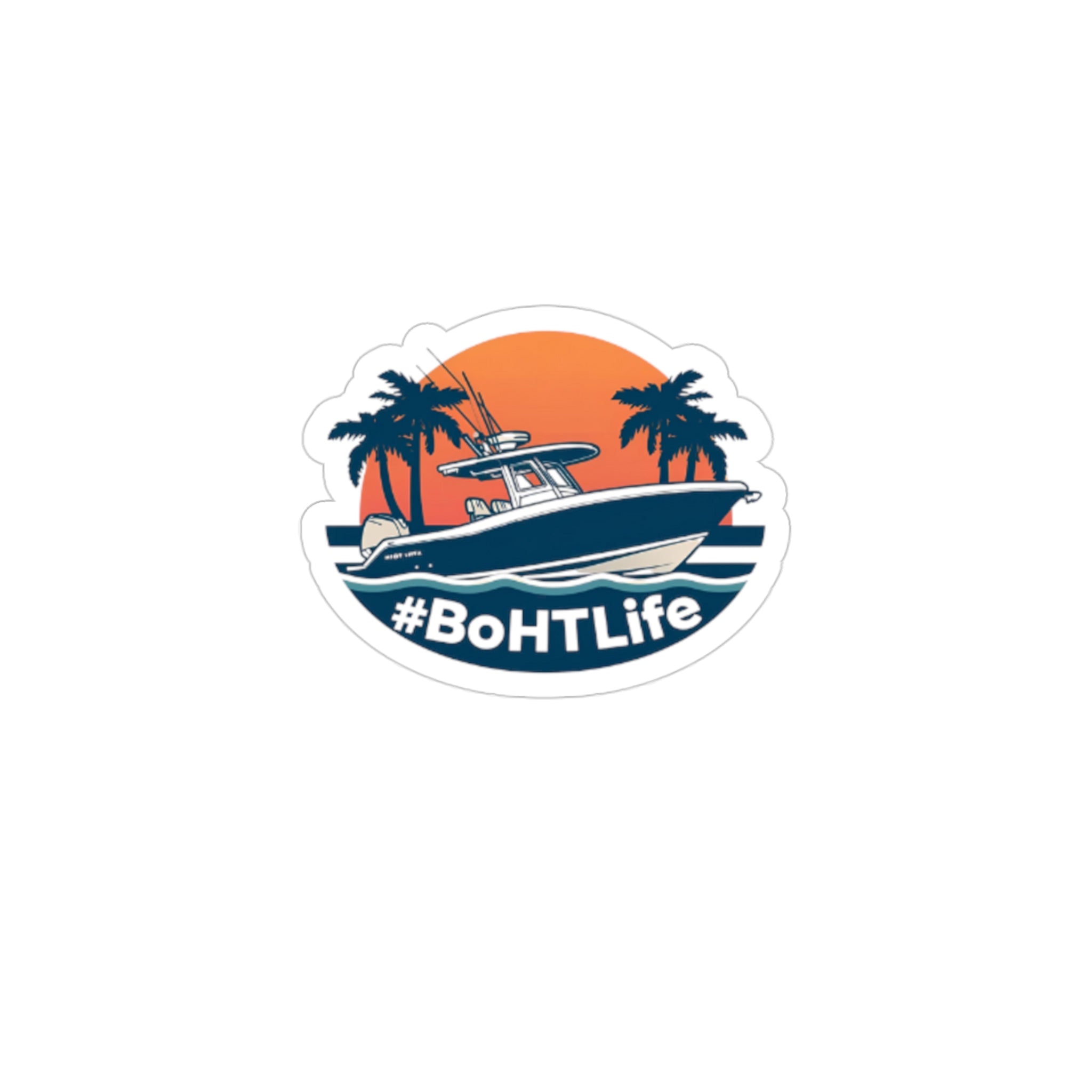 #boht life Navy Sunset Die-Cut Sticker