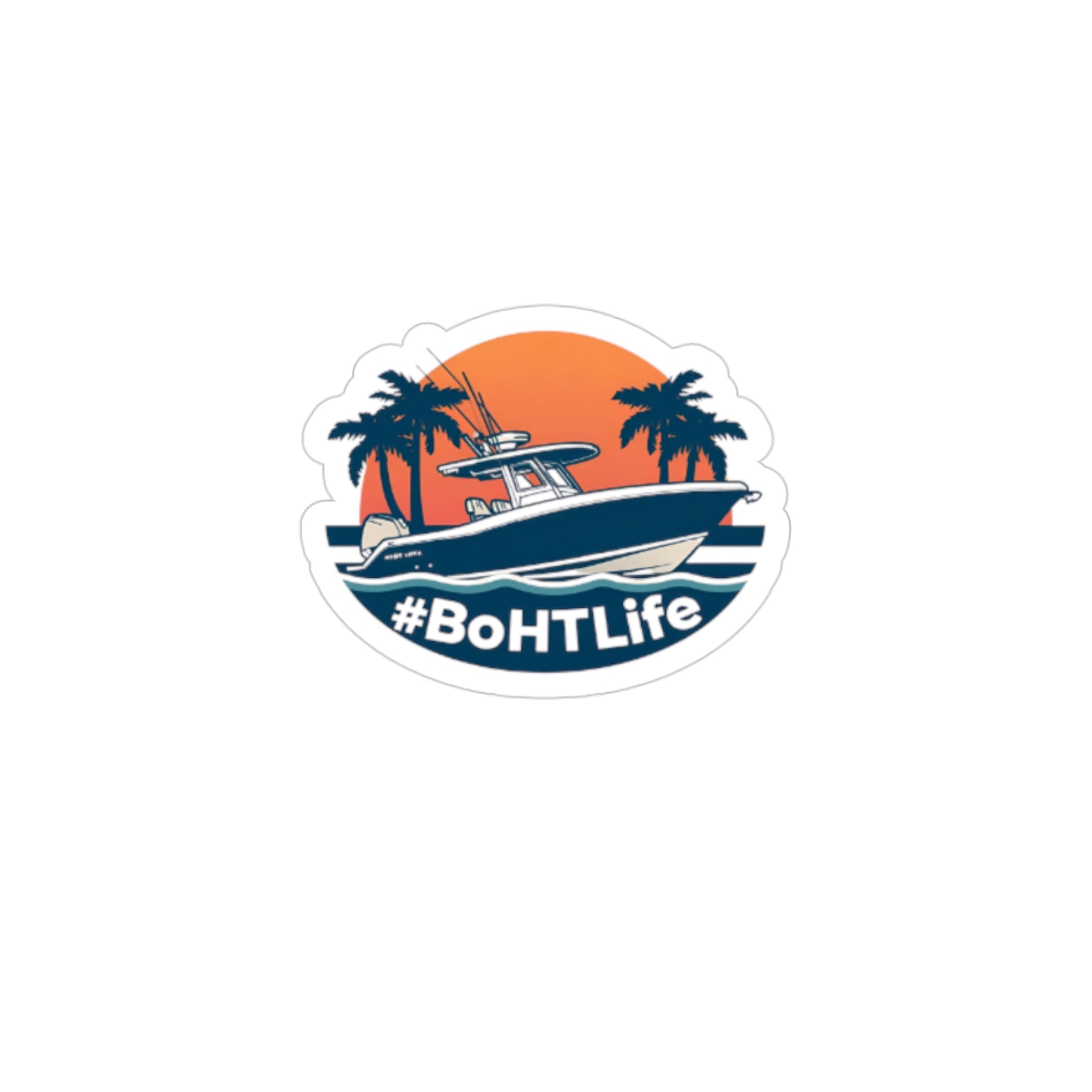 #boht life Navy Sunset Die-Cut Sticker