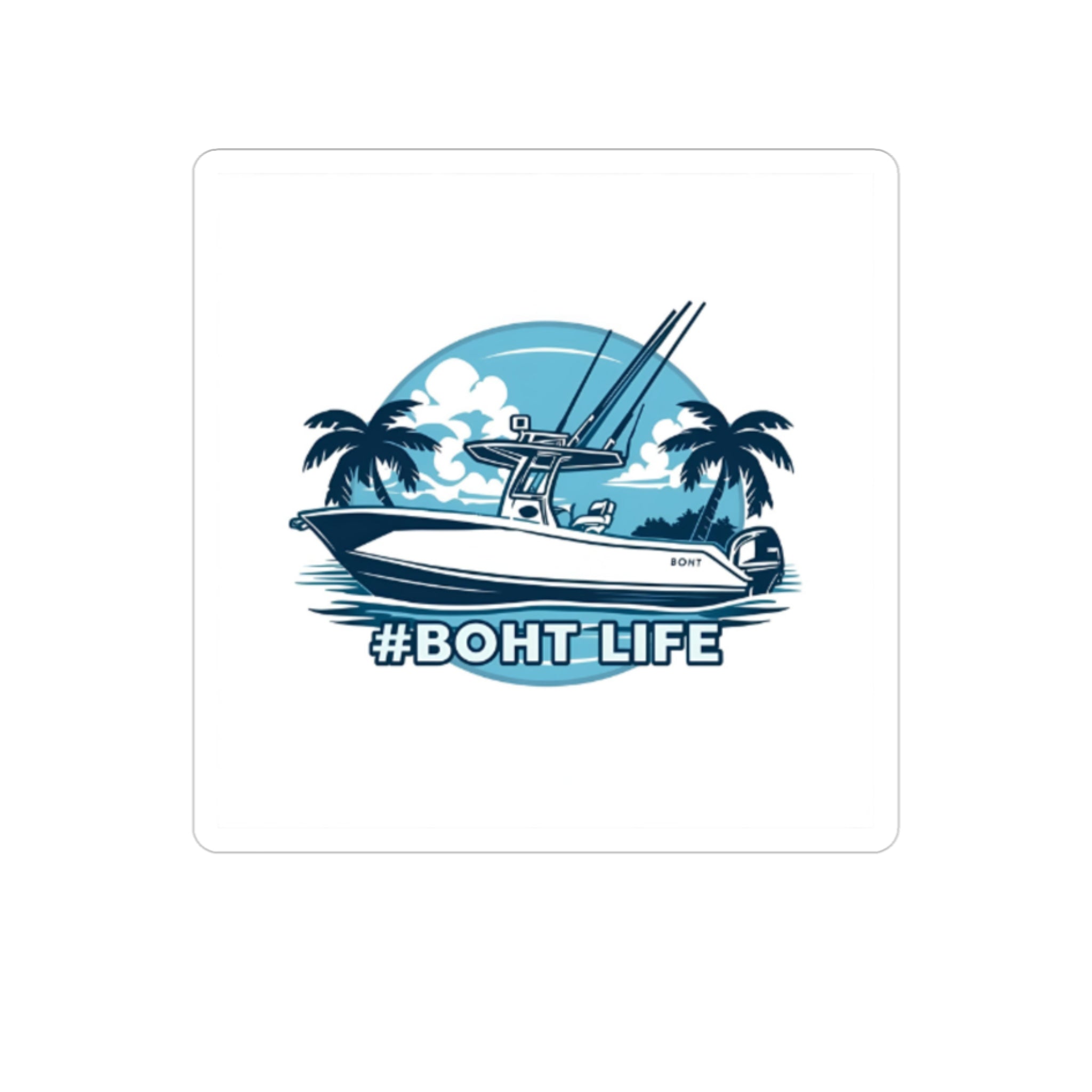 #boht life Cloud Blue Die-Cut Sticker