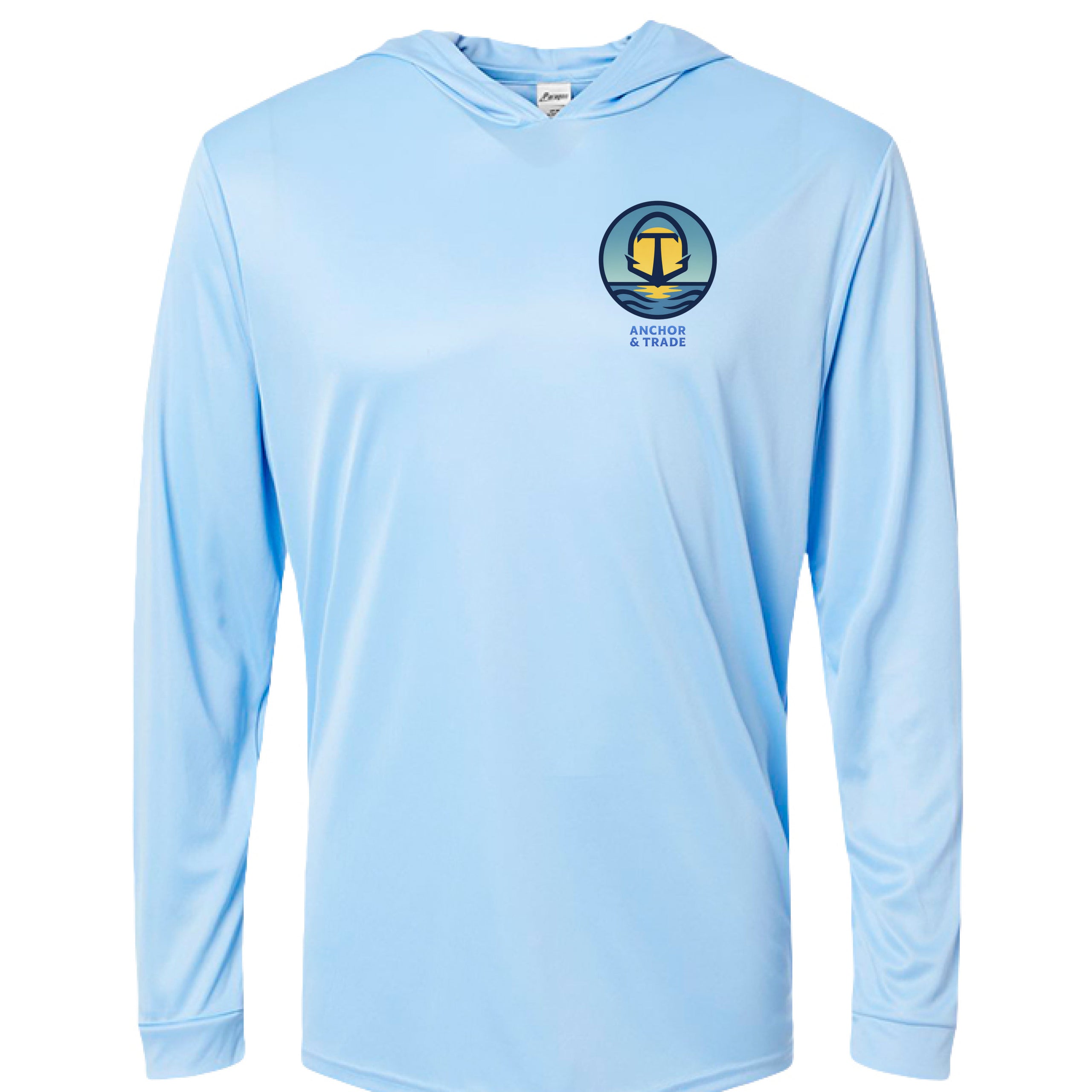 The Anchor & Trade Horizon Daybreak Perfromance Hooded LS SPF Tee